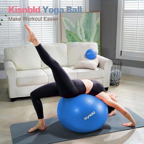 Extra Thick Exercise Ball by [Brand Name] - Anti-Burst Stability Ball for Home, Office & Gym | 4 Sizes Available