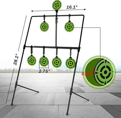 Ideagle Metal BB Gun Targets - Resetting Airsoft Shooting Target for .177/.20 Caliber | Backyard Fun