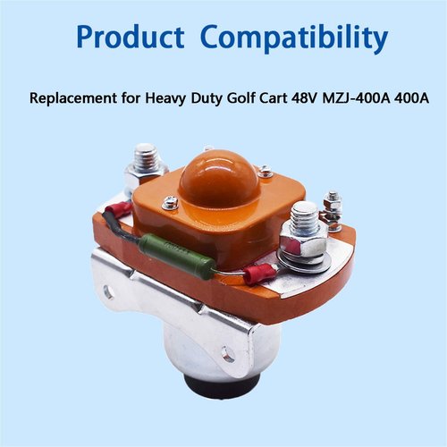 Autoparts Contactor Solenoid Replacement for Heavy Duty Golf Cart 48V MZJ-400A 400A