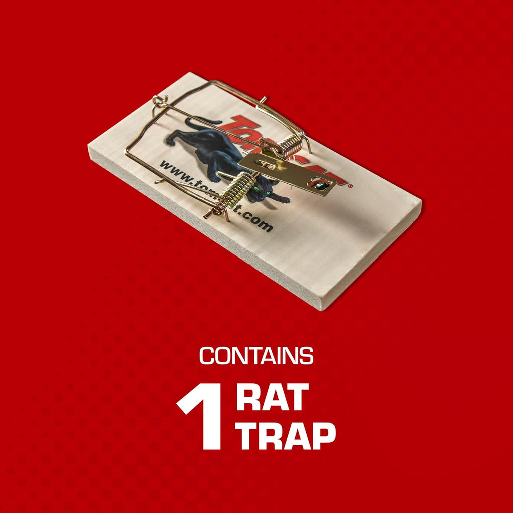 Tomcat Rat Traps - Economical & Effective Wooden Rodent Catchers | 8-Pack for Home Use
