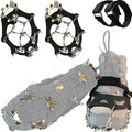 Limm Ice Snow Traction Cleats - Large Lightweight Crampon Cleats with Big Spikes - Anti Slip Walking Grips Fasten Quickly & Easily Over Footwear - Portable Ice Grippers for Shoes and Boots