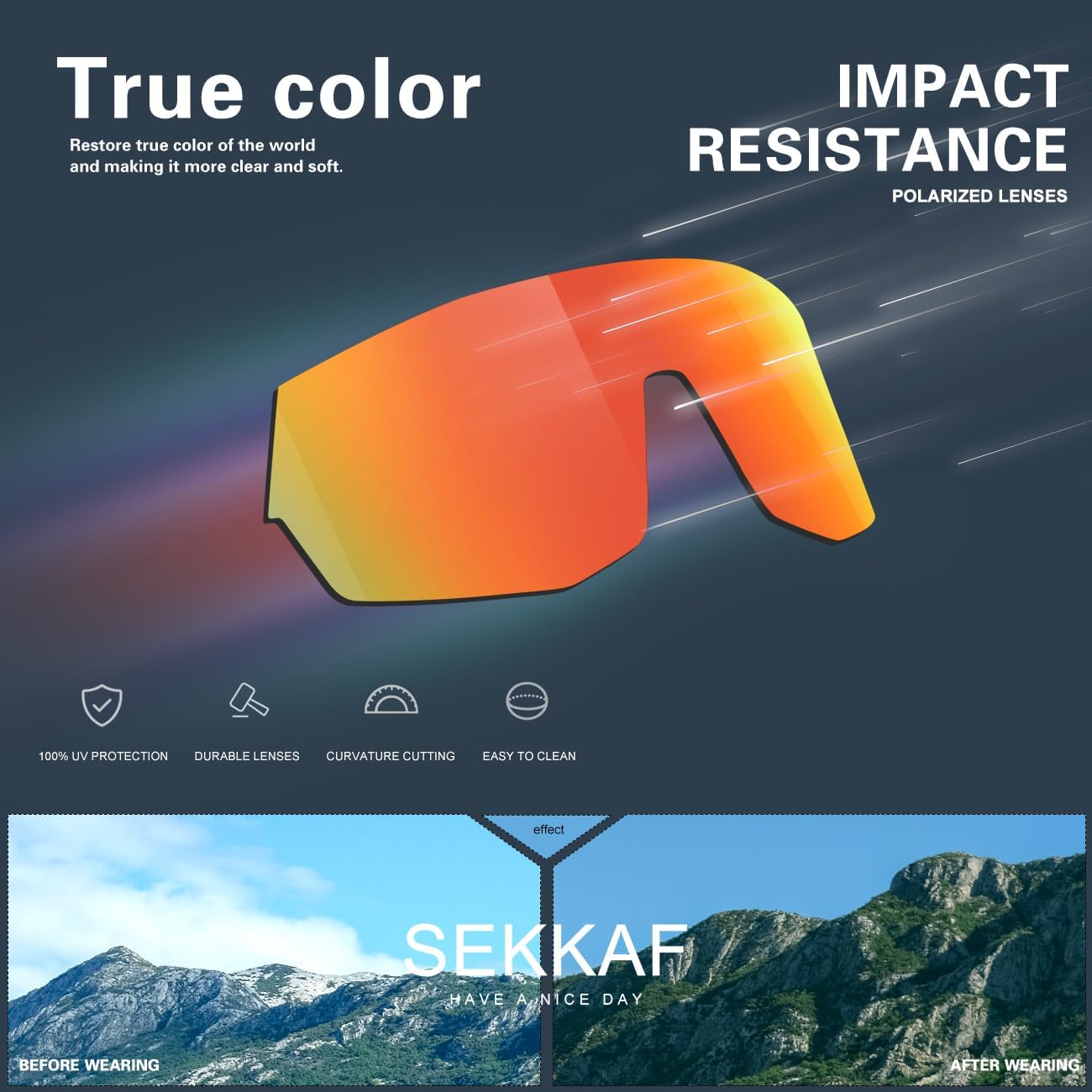 SEKKAF Youth Baseball Sunglasses - UV Protection for Boys & Girls | 3-Pack Sports Goggles