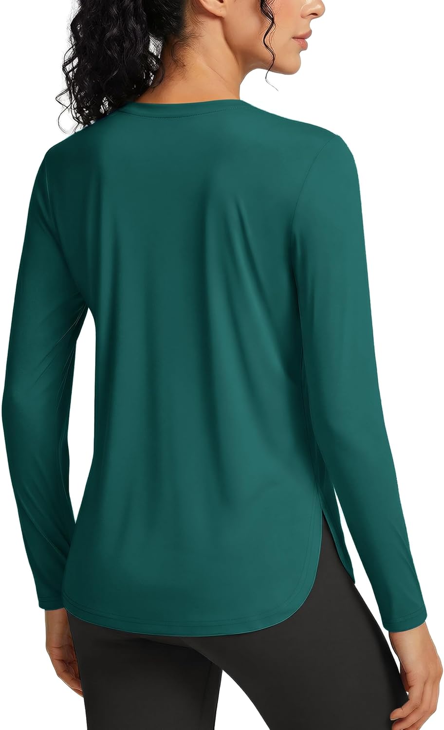 TACVASEN Women's Long Sleeve UV Protection Shirt - Breathable Lightweight Workout Top for Outdoor Activities