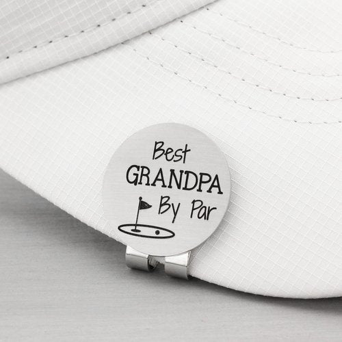 Grandpa Golf Gifts Golf Ball Marker Hat Clip Fathers Day Gift from Grandchildren Best Grandpa By Par Gifts from Grandson Granddaughter