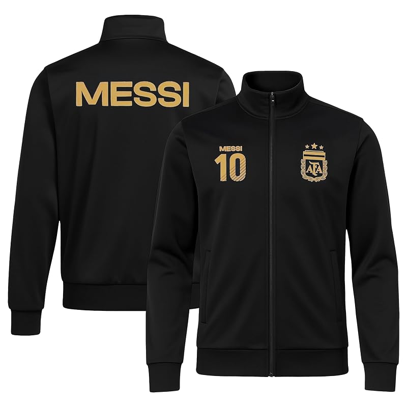 Track Jacket for Argentina Soccer Fan - Lionel Messi Licensed Unisex 88tj Bronze Medium