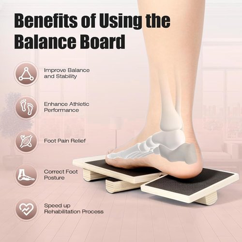 Ankle Balance Board - Foot Trainer & Strengthener Set for Posture Correction | Single Foot Design