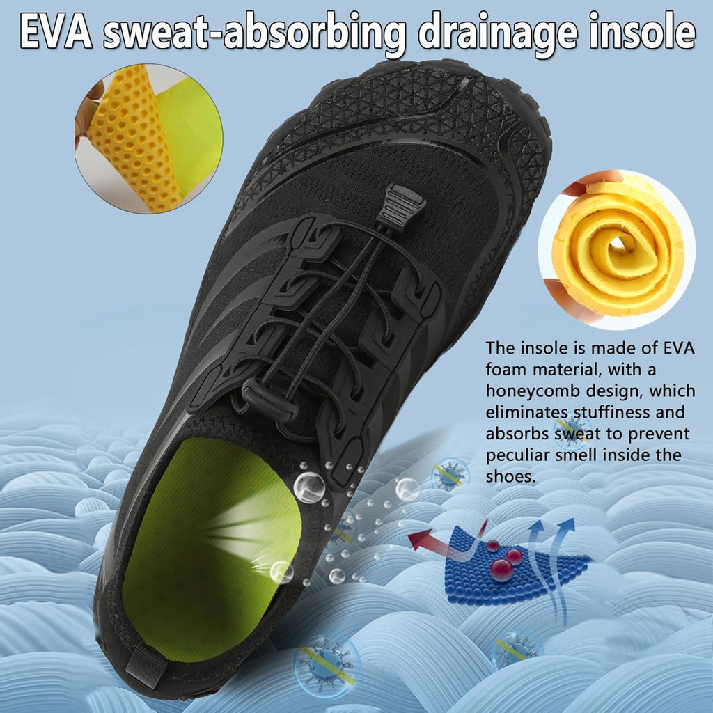 Skiennix Water Shoes - Quick Dry Barefoot Aqua Shoes for Men & Women | Ideal for Beach, Pool, and Hiking