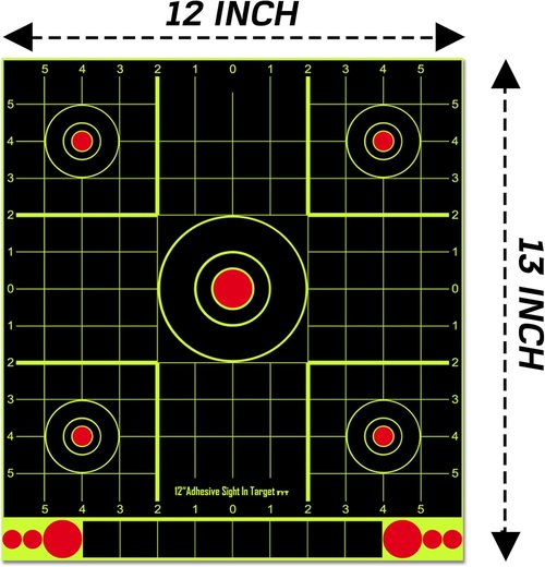 ATFLBOX 12x12 Inch Adhesive Splatter Paper Targets - Perfect for Indoor & Outdoor Shooting | Air Gun, Rifle, Pistol, Airsoft
