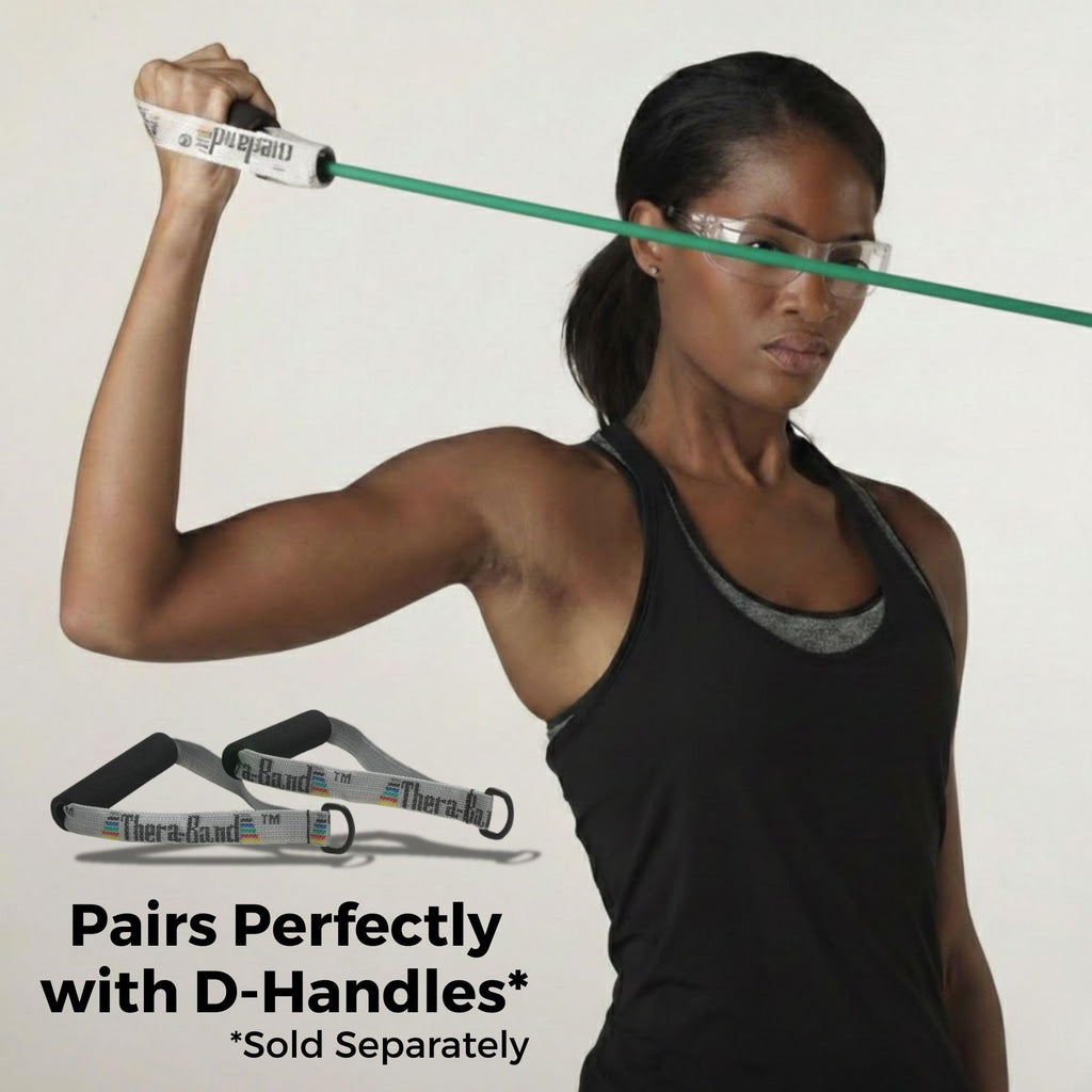 THERABAND Latex Resistance Tubing, Green, Heavy, Level 3, 100 ft Roll, Professional Grade Resistance Band for Exercise, Upper and Lower Body Workouts, Cut-to-Length, Color-Coded Levels