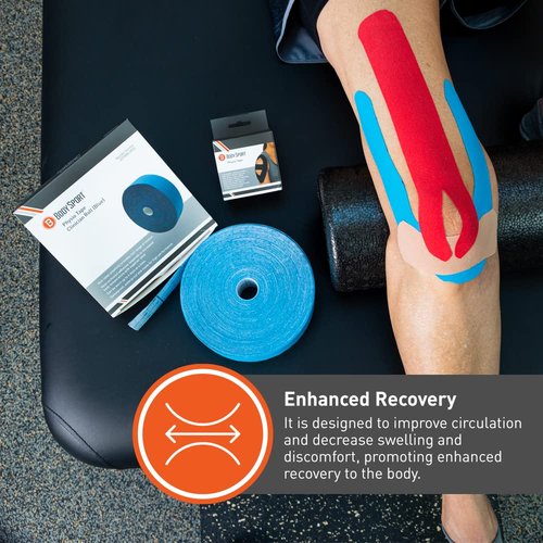 Body Sport Physio Tape, Kinesiology Tape to Support Muscles and Joints - 2 in x 5.5 yds - Black