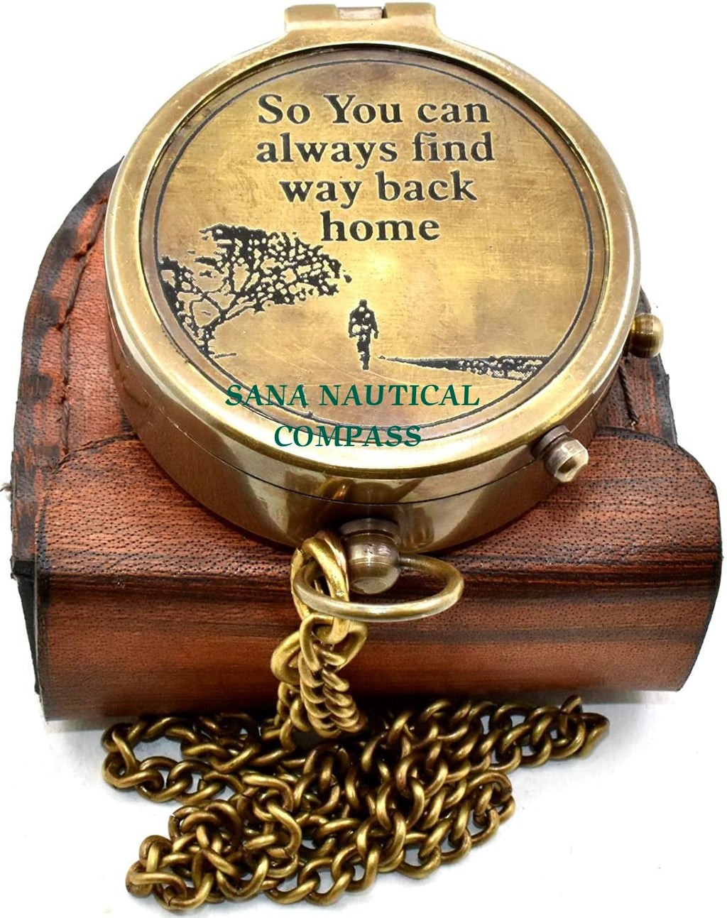 So You Can Always Find Your Way Back Home Nautical Engraved Camping Compass, Romantic Gift Ideas for Him/Her, Pocket Compass for Hiking, Survival Instrument, Baptism, Christian, Graduation Gifts