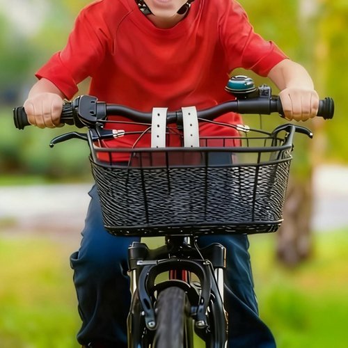 UpvoyFunee 2pcs Bicycle Basket Hardware Accessories PU Children's and Adult Bicycle Basket Accessories with Adjustable Buckles