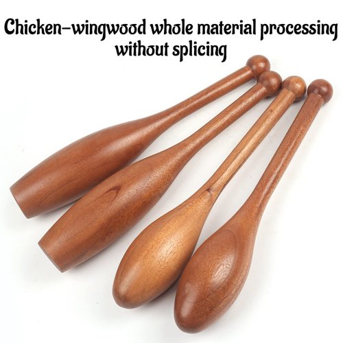 NENAGGE Wood Indian Clubs Pair 2lb for Training Wooden Mace Exercise Club for Strength Training Rehabilitation Improves Grip Full Body Workout for Men Women,S