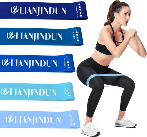 Loop Resistance Bands by [Brand Name] - 5 Pcs Mini Exercise Bands for Strength Training & Physical Therapy