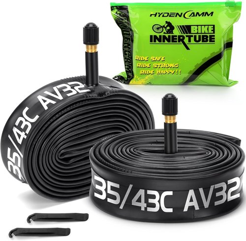 700C Bike Tube - Butyl 2-Pack with Tire Levers | Fits 700x35C to 700x43C Sizes