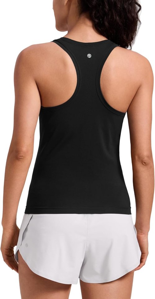 CRZ YOGA Seamless Racerback Tank Top - Breathable Sleeveless Gym Shirt for Women | Ideal for Running & Workouts