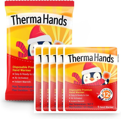 Hand Warmers by Premium | Air-Activated, Odorless & Long Lasting - 3.5 x 4 Inch, 12+ Hour Duration