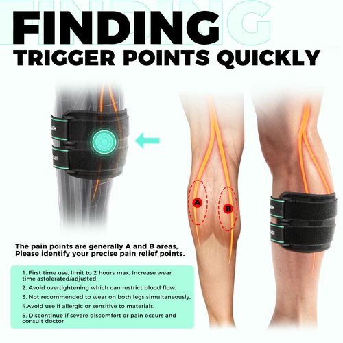 Healrecux Sciatica Pain Relief Devices, Sciatic Nerve Brace with 2 Pressure Pad Targeted Compression for Sciatic Nerve Relief, Sciatica Calf Brace for Men Women