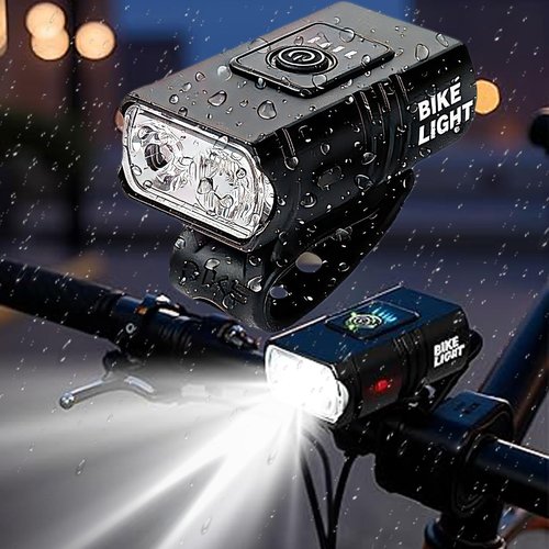 XIGUANFAVOR Bike Headlight, Bike Lights for Night Riding, Waterproof Aluminum Alloy, 1000LM T6X2 High Beam, Handlebar Mount with Mounting Strap, Front Bicycle Light for Road Cycling, Mountain Biking