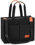 ZORFIN Canvas Tote Bag - Stylish Crossbody Work Bag with Zipper & Compartments | Ideal for Travel & College
