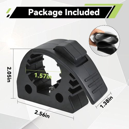 MusixiA Shovel Holder - Quick Release Rubber Clamp Grip Mount Kit for Roof Racks | Fits 1"-1.5" Diameter, Universal for Off-Road Vehicles, UTVs, ATVs, Vans, Trucks (2 Pcs)