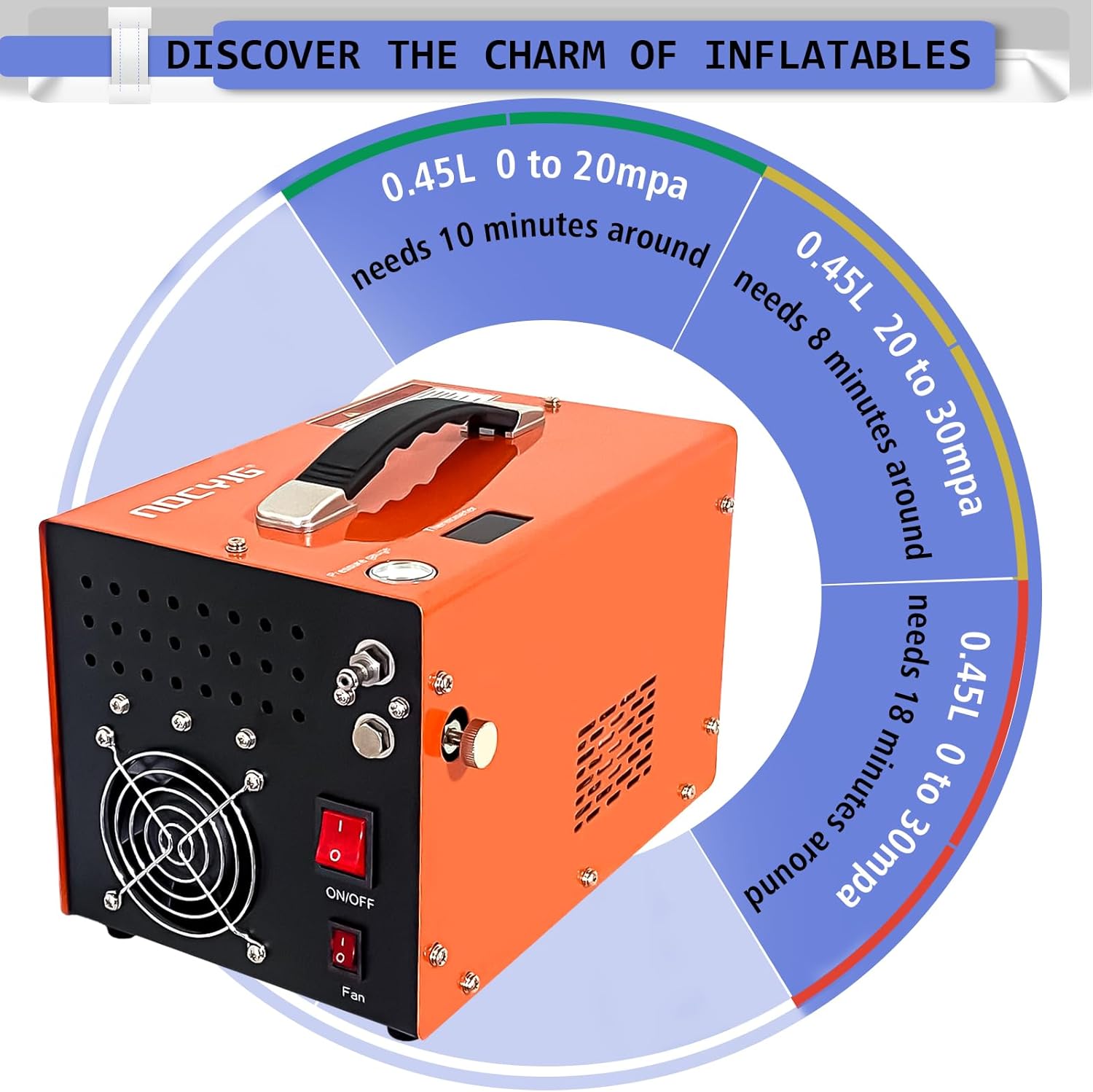 PCP Air Compressor - 4500 PSI Oil-Free Air Pump for Rifles & Paintball Tanks | 12V DC & 110V AC