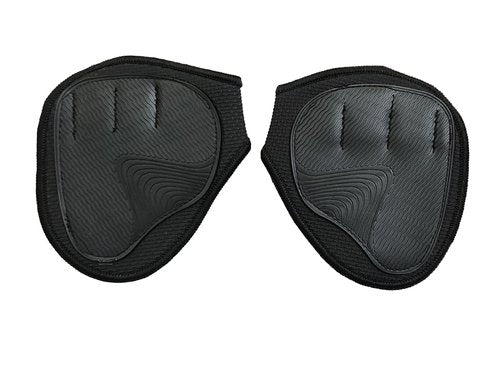 RIK SPORTS Non-Slip Neoprene Gym Grip Pads – Alternative to Workout Gloves for Weightlifting, Pull-Ups, Powerlifting, Calisthenics, and Gymnastics – Fitness Grips for Men and Women (Black, One Size)