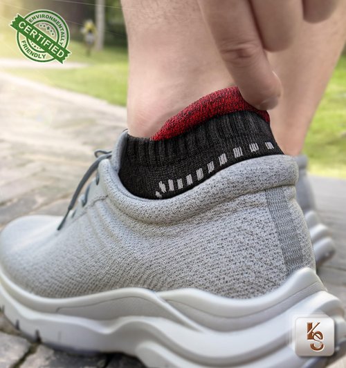 KEMISANT Mens Running Socks 6 Pairs-Athletic Compression Ankle Socks Cushioned for Men Walking-Arch Compression Support(6Pairs,Shoes Size:Men 13-15)