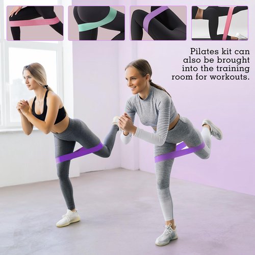 Home Pilates Kit for Women, Essentials Pilates Equipment Set- Pilates Ring, Figure Eight Supports, Mini Ball, Resistance Bands & Accessories for Beginners Workout at Home