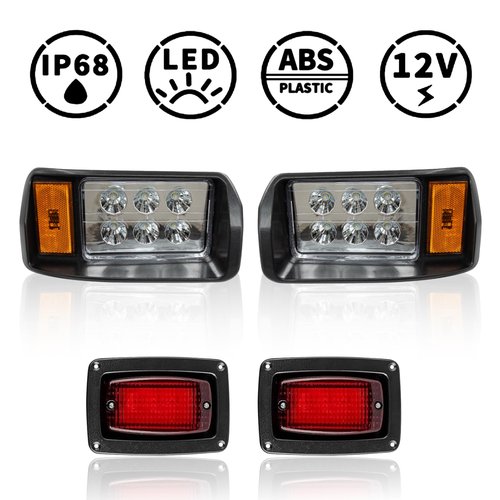 Orle Oko Golf Cart LED Headlight Taillight for Club Car Headlights for DS 1993-up Models 12 Volt Club Car DS LED Light Kit OEM 101988001 101988002