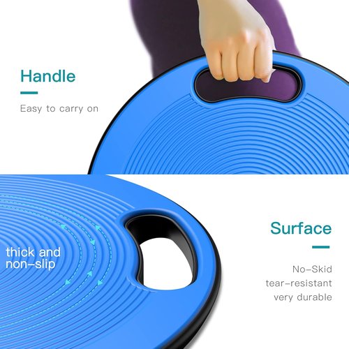 EVERYMILE Wobble Balance Board - Portable Core Trainer with Handle for Stability & Physical Therapy