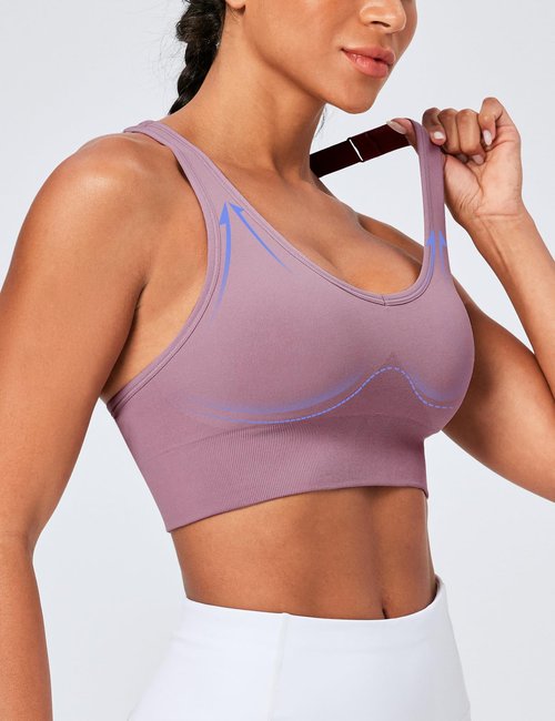 Heathyoga Adjustable High Impact Sports Bras for Women High Support Padded Workout Bras Strappy Sports Bra Pack for Yoga