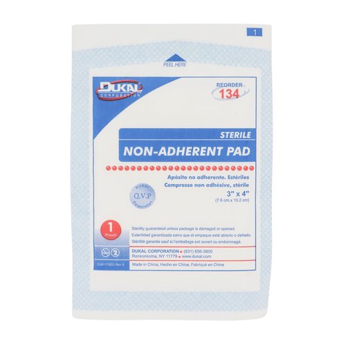 American White Cross Sterile Non-Adherent Dressing Rectangle 3 x 4 7575033 100 per Box