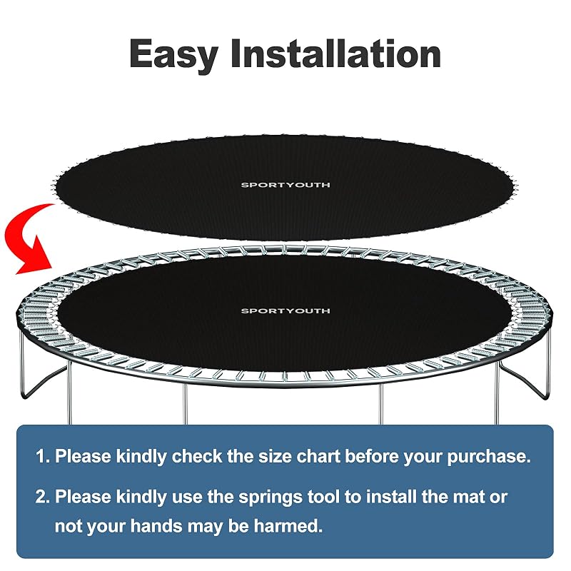 Trampoline Replacement Mat Fit 12ft 14ft 15ft Round Frame