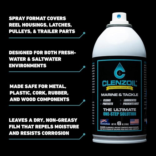 CLENZOIL Marine & Tackle Fishing Gear Oil Lubricant - Perfect for Reels, Motors & Downriggers - Easy Applicator