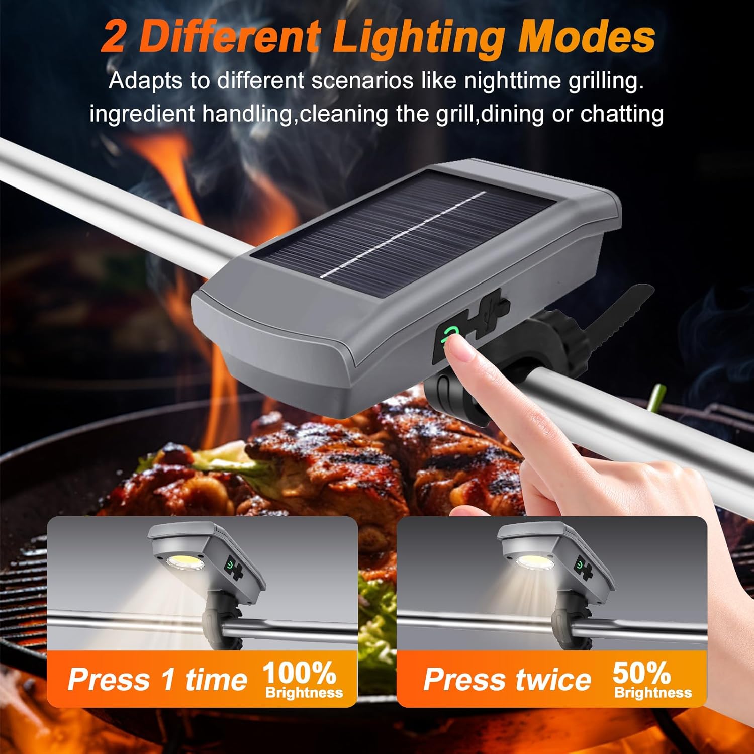 Skiennix LED Grill Light - 360° Rotatable Head & USB-C Rechargeable Battery - Perfect for Outdoor Grilling & Camping