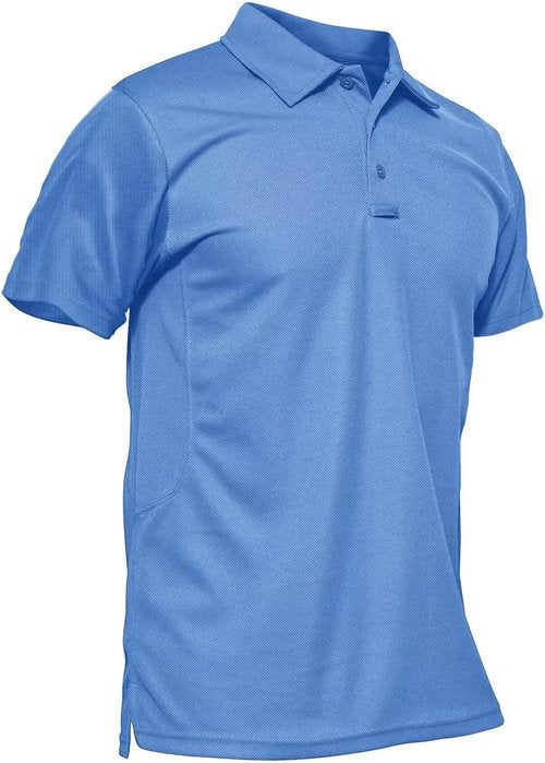 MAGCOMSEN Men's Quick Dry Polo Shirt - Performance Tactical Short Sleeve Golf Jersey