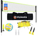 Regulation Size Volleyball Net Set by [Brand Name] - 32ft Portable Outdoor System with Adjustable Poles, PU Volleyball, Pump & Carry Bag