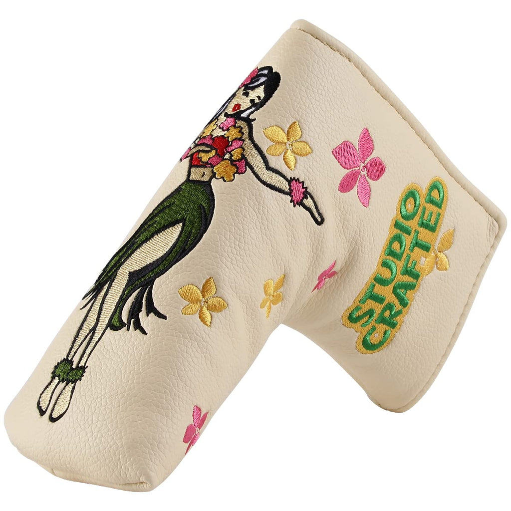 Studio Crafted Honolulu Hawaii Hula Girl Golf Blade Putter Headcover Magnetic Closure