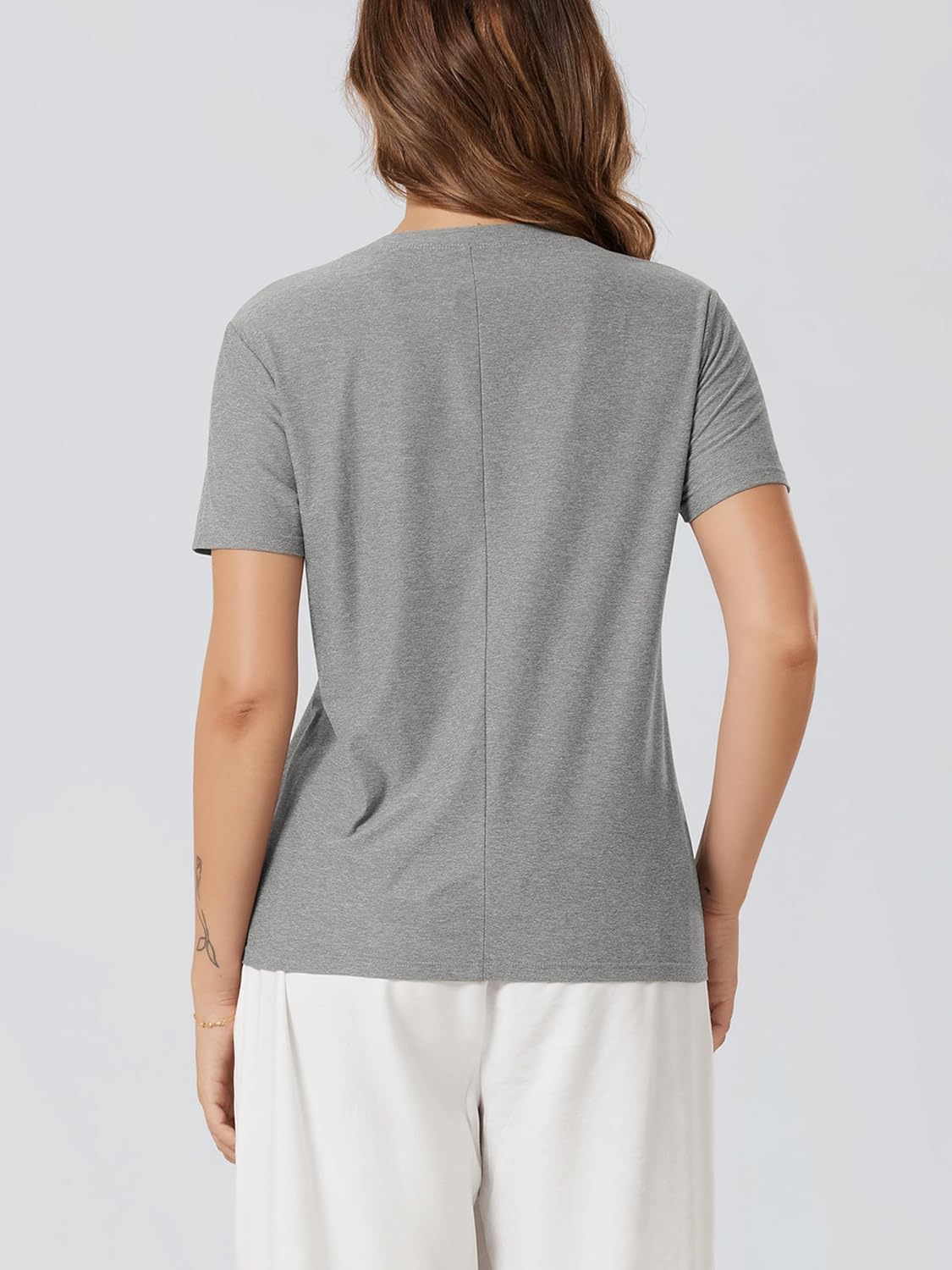 ODODOS Women's Performance Cropped Tee - Ultra Soft odSTRATUM Tech Short Sleeve Crew Neck Top