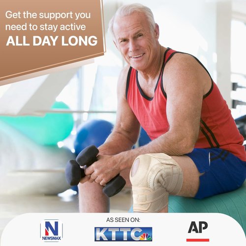 Dr. Brace Elite Knee Brace - Side Stabilizers & Patella Gel Pads for Maximum Pain Relief | Unisex Size Guide Available