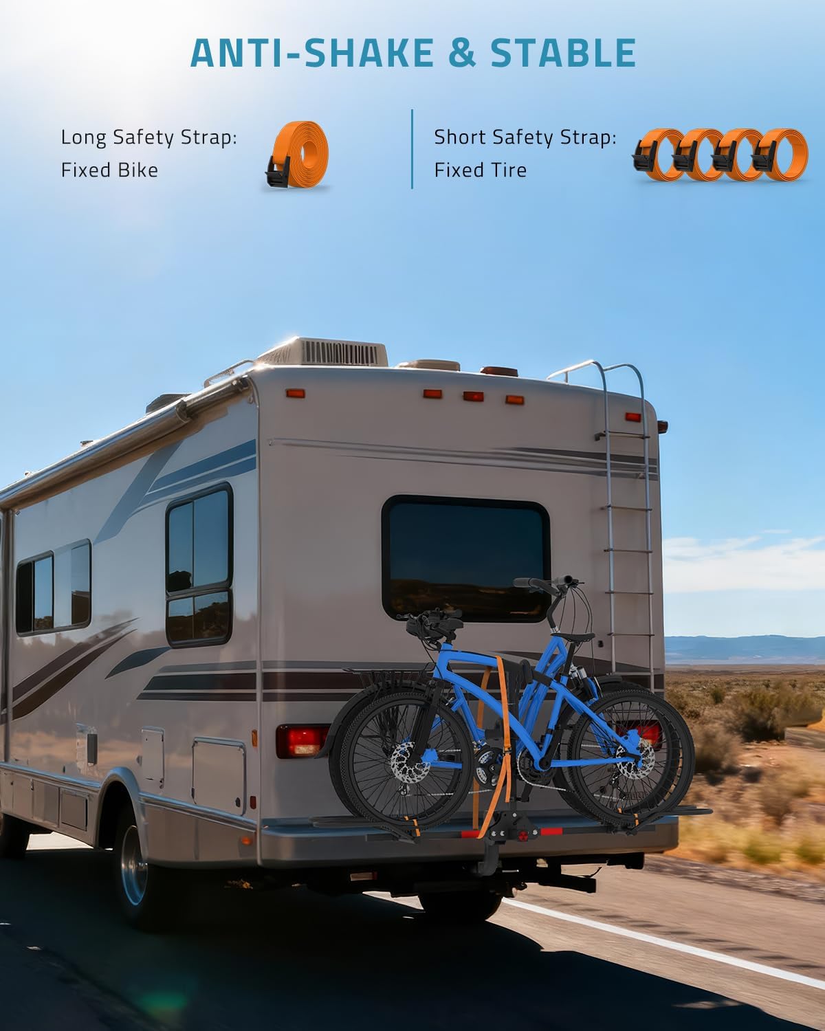 PAULINN Heavy-Duty Ebike Rack - 2-Bike Folding Bicycle Carrier for SUVs & Cars | 200 LBS Capacity, 2” Hitch Receiver