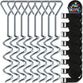 Jump Tastic Trampoline Anchors - 8 Heavy-Duty Anti-Rust Stakes & Straps for High Wind Stability