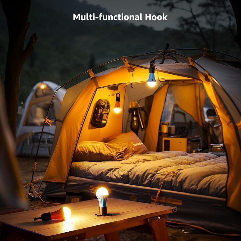 Lepro 2-Pack LED Rechargeable Camping Lantern with 7 Light Modes