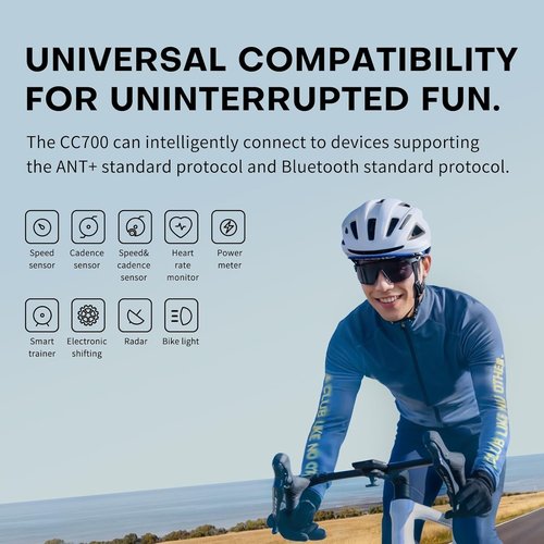 GEOID CC700 Wireless Bike Computer - 2.8" Color Screen, Route Navigation & Fast GPS Positioning