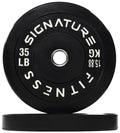 Fitvids 2" Olympic Bumper Plate Weight Plates with Steel Hub, 35LB, Pair
