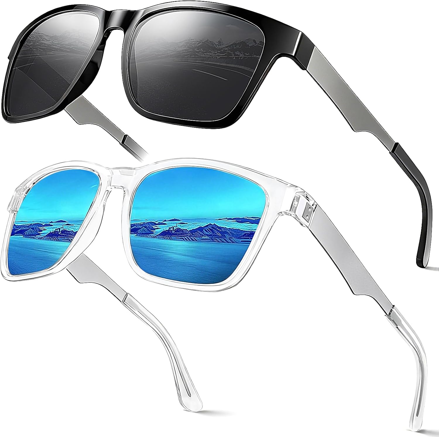 Skiennix Ultralight 158MM XXL Polarized Sunglasses - Scratch & Saltwater Resistant UV400 Lens