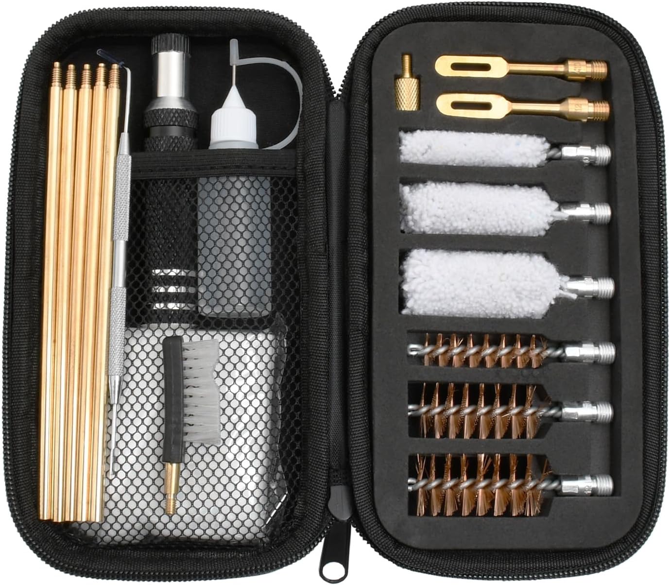 Shotgun Cleaning Kit - 12, 20, 410 Gauge | Bronze Brushes, Brass Adaptor & Cotton Mops Included