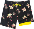 SURF CUZ Men's Swim Trunks - Quick-Dry 7" Swim Shorts with Compression Liner for Ultimate Comfort