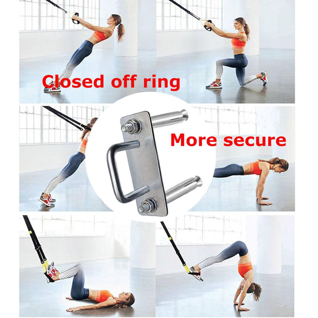 WSOQYEO Heavy Duty Fitness Workout Resistance Band Wall Anchor and Wall Anchor Screw Fittings Suitable for Strength Training Physical Exercises in Home Gyms (Enclosed Wall Anchor)